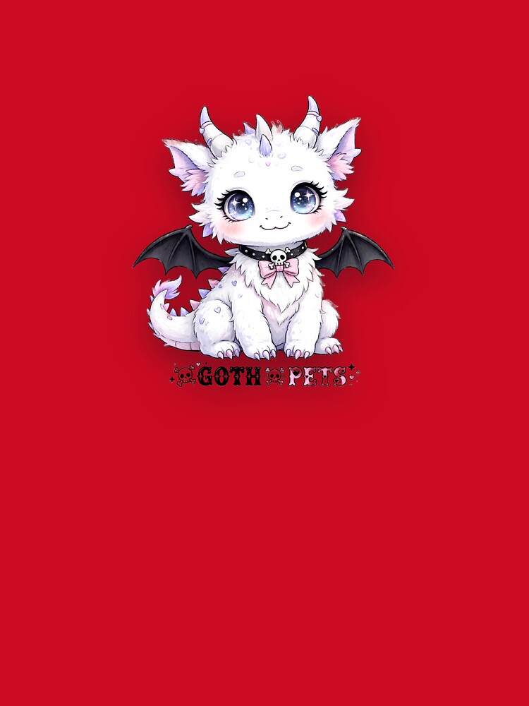 Goth white baby dragon by Goth Pets