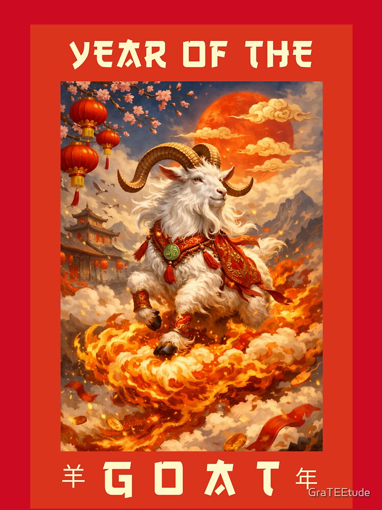 Year Of The Goat Chinese Zodiac 羊年 Chinese New Year 2027 by GraTEEtude