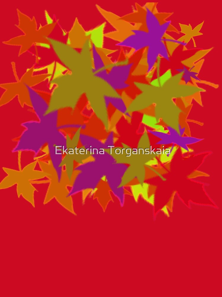 Merry falling leaves by Ekaterina Torganskaia