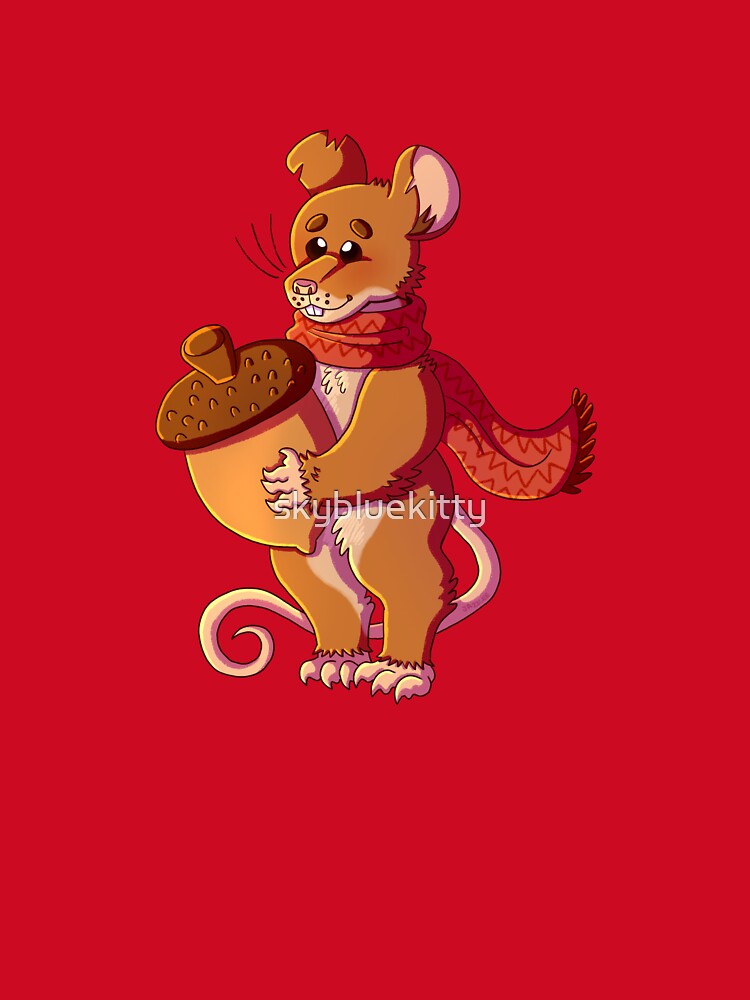 Cozy Autumn Acorn Mouse by skybluekitty