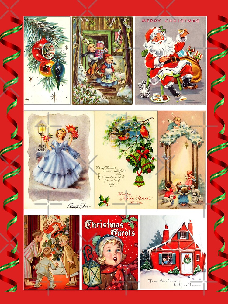 Vintage Christmas Cards Retro design by BeansHotTees