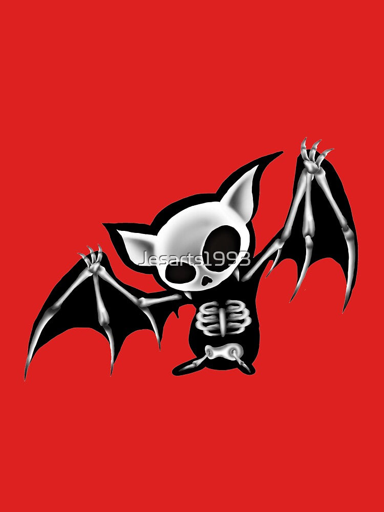 Skeleton bat red bg by DigitalCloud
