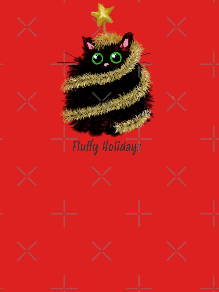 Christmas kitty - Cute fluffy black kitten by wobblyfrogs