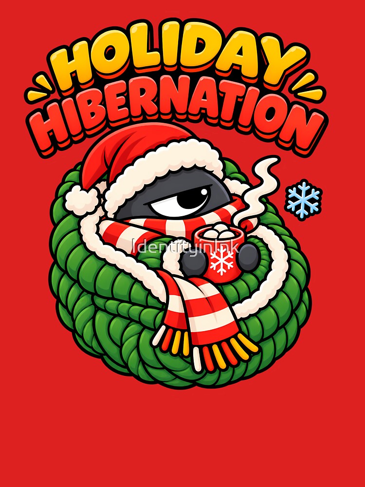 Holiday Hibernation Introvert Christmas Blob by IdentityinInk