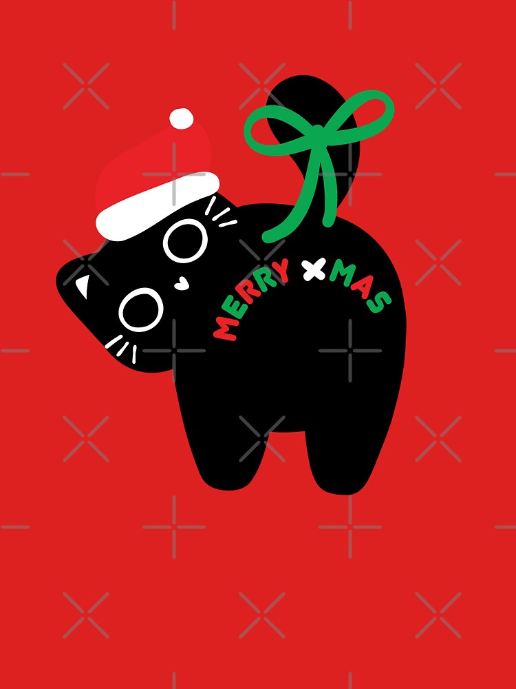 Funny Christmas Cat – Great Holiday Gifts for Cat Lovers - Funny Merry Xmas Cat by DesignByLeo
