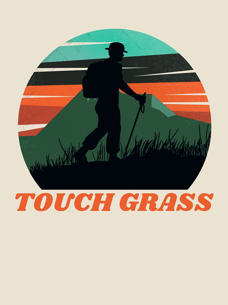 Touch Grass Hiker Sunset by Heyitsleah88