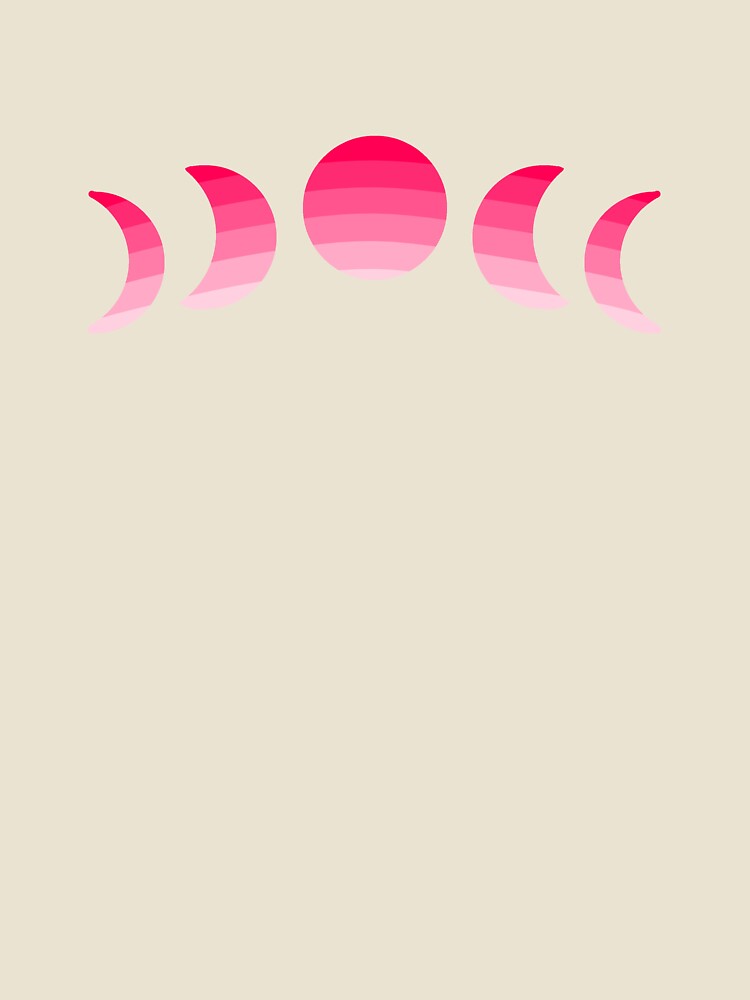 Hot pink block gradient moon phases by AmyJStickers
