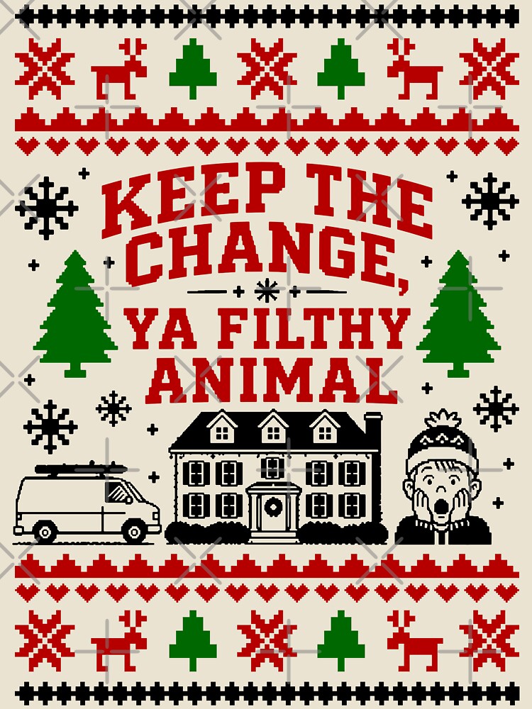 Keep The Change Funny Ugly Christmas Sweater by hobbybox