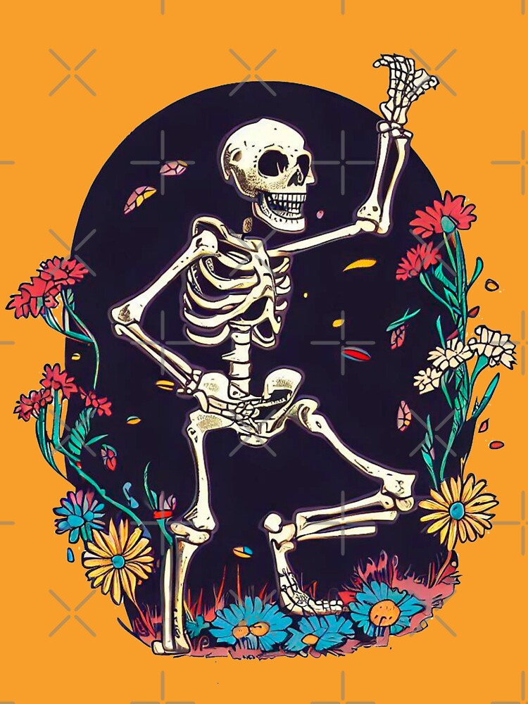 Floral Dancing Skeleton by betrayedsky