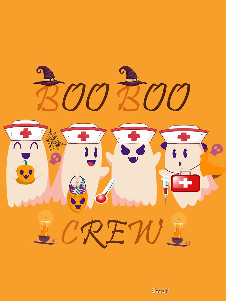 Funny Boo Boo Crew Ghost Nurse Spooky Halloween by Essafi  ⭐️⭐️⭐️⭐️⭐️⭐️