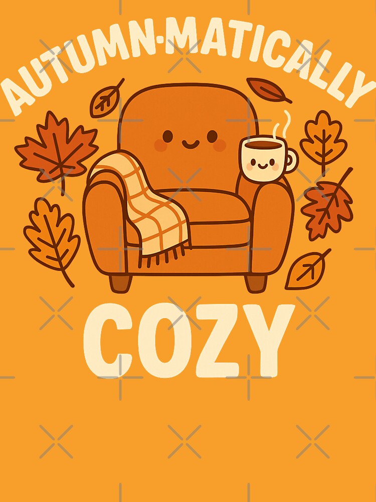 Autumn-matically Cozy – Cute Armchair with Blanket and Tea Illustration by BloomKind
