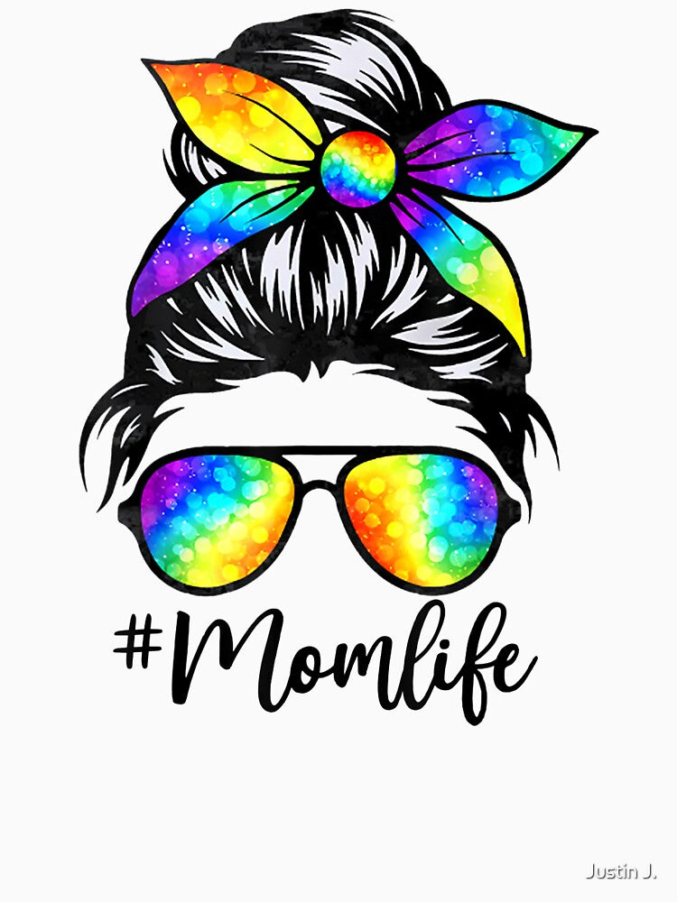 Mom Life T-Shirt Rainbow #MOMLIFE by Trendy Merch 90