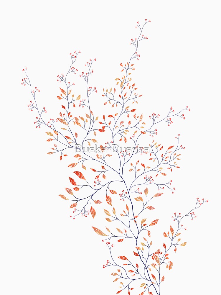 Delicate leaves - autumn by Dusanka Djeric