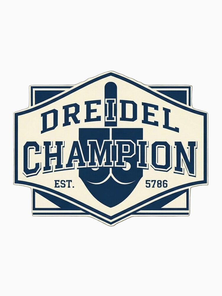 Dreidel Champion Hanukkah – Funny Jewish Holiday Game by Dezyra Clothing