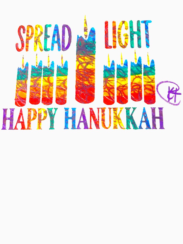 Spread Light Happy Hanukkah Art by Kalli Taub Art