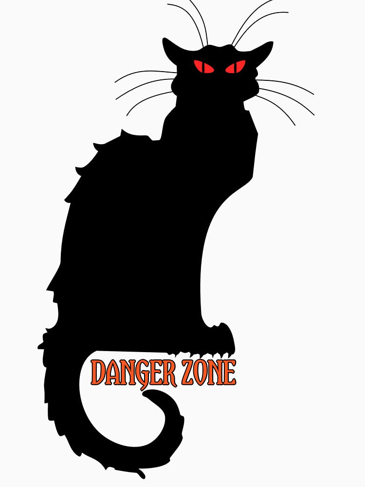 Halloween black cat Danger zone Halloween black cat by Menariya