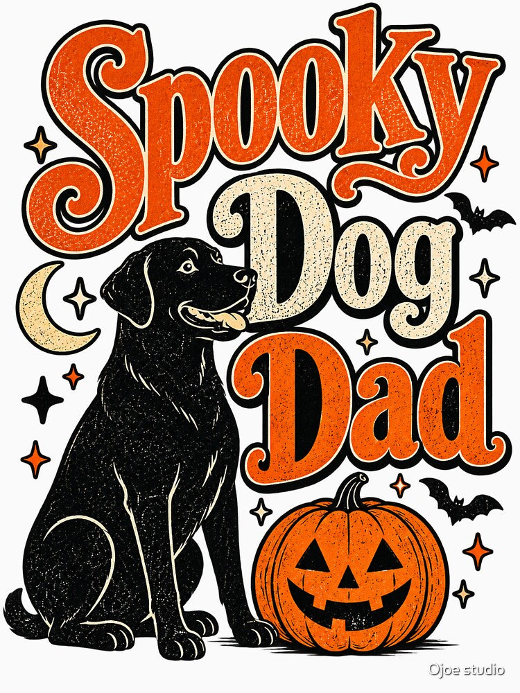 Spooky Dog Dad Funny Halloween Gift For Dog Owners And Men by Ojoe studio