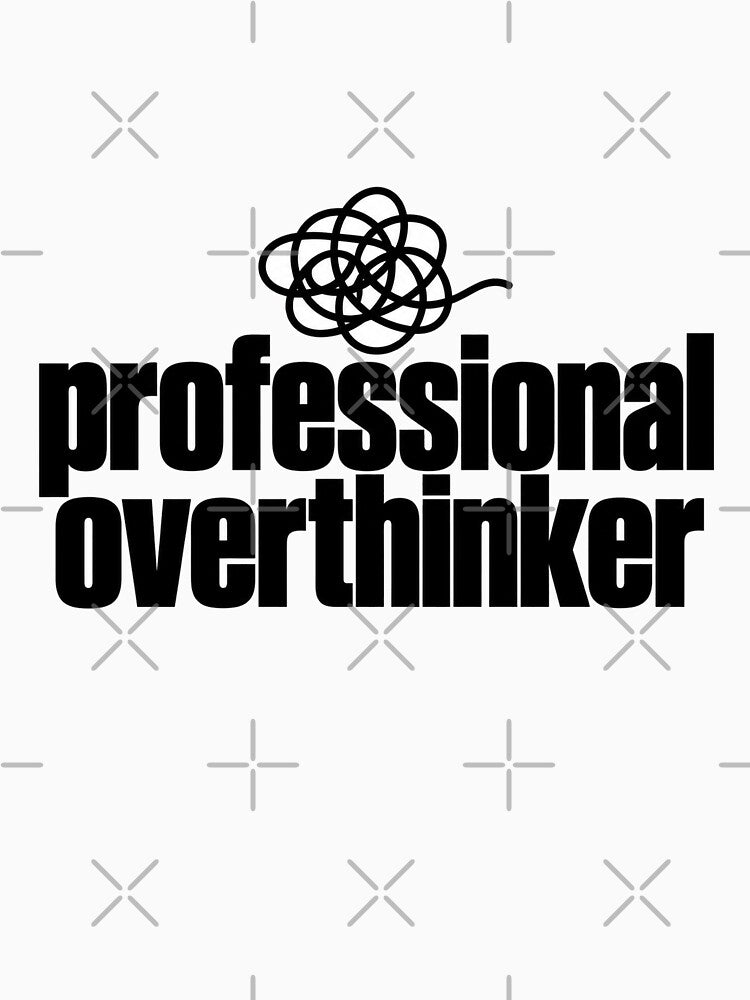 Professional Overthinker Scribble Text by Alphakenon