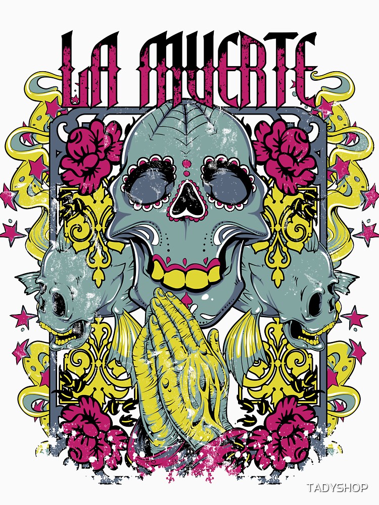 Praying Sugar Skull Flourih by TADYSHOP