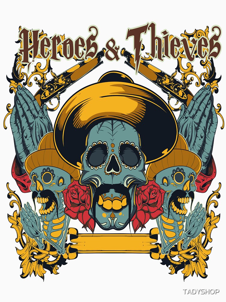 Praying Sugar Skulls Flourish by TADYSHOP