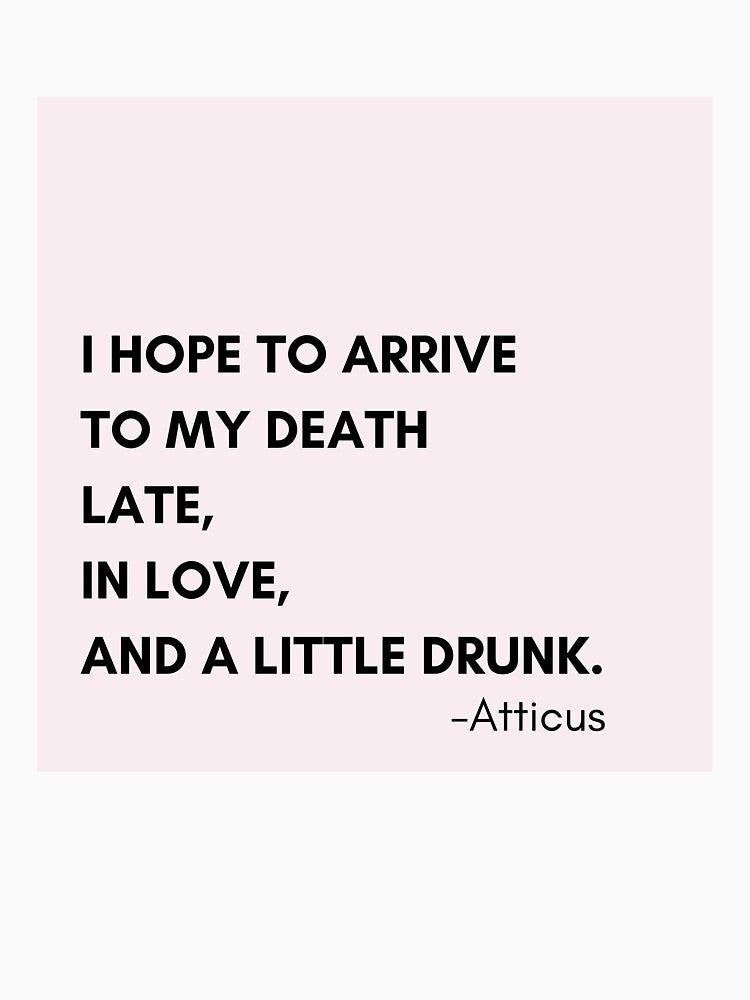 Atticus Quote Pink by El's Library Card