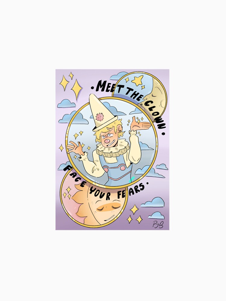 Clown Celestial Illustration Poster by Julien Of All Trades