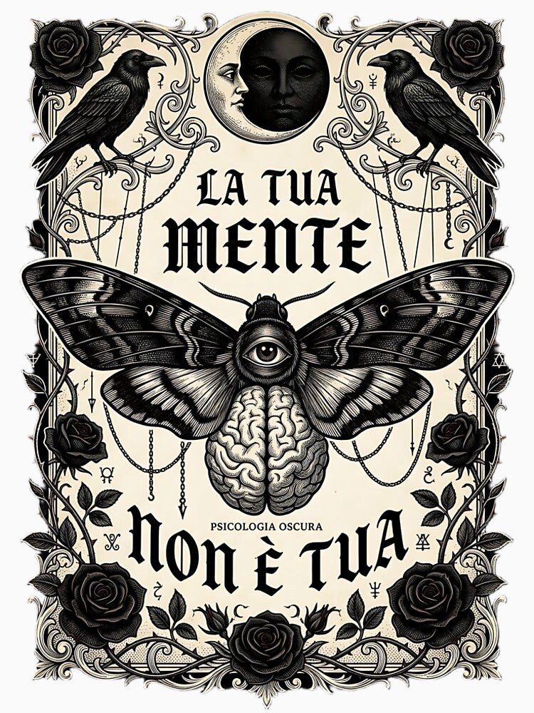 LA TUA MENTE NON È TUA | Dark Psychology Gothic Moth by ThothObscurusShop