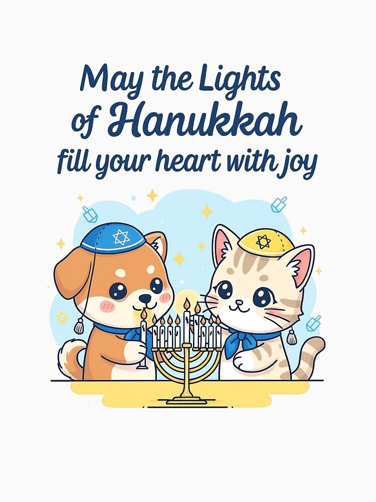 Cute Hanukkah Menorah – Adorable Dog & Cat Holiday by Dezyra Clothing