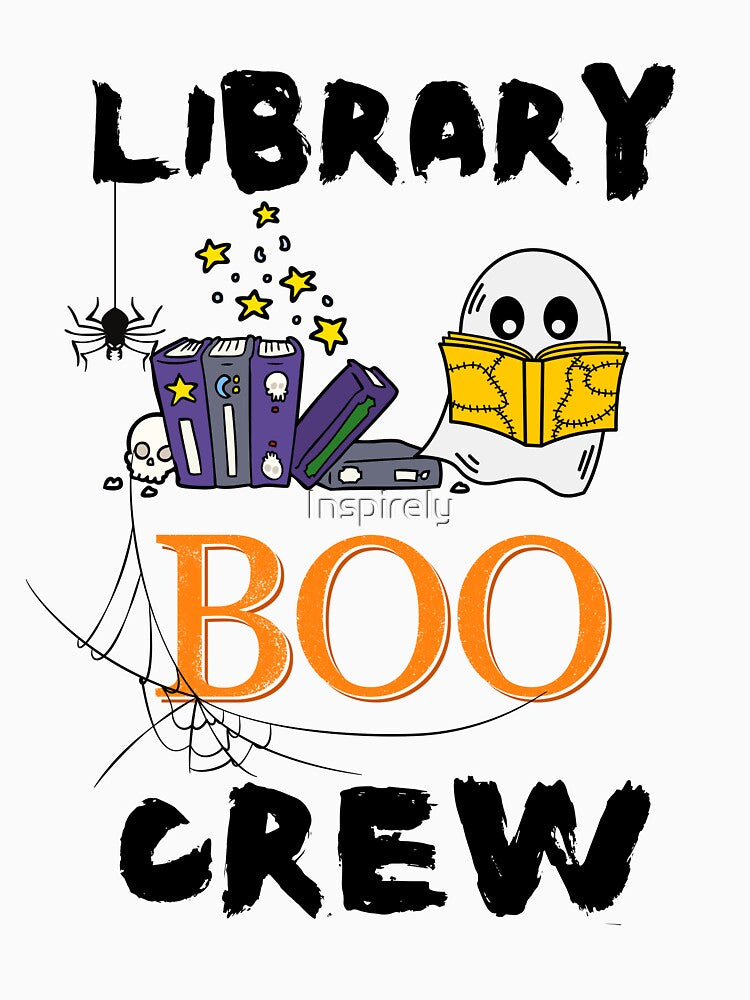 library boo crew halloween by Inspirely
