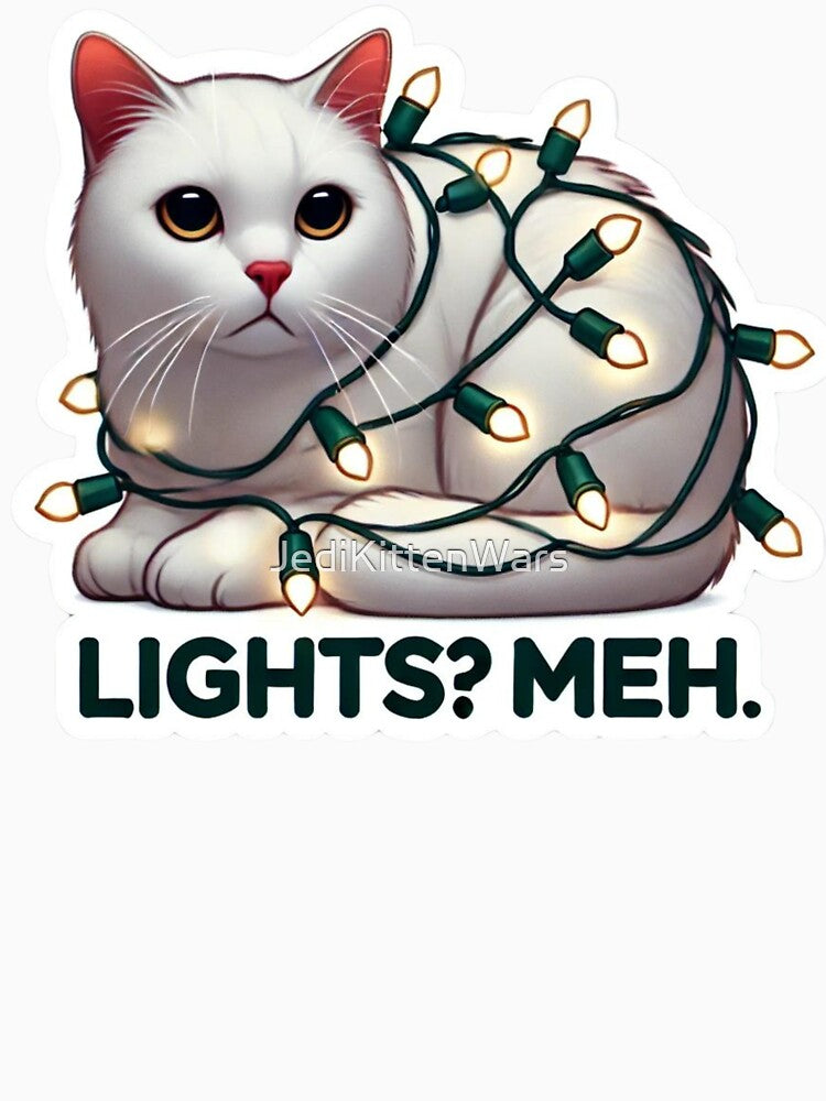 Christmas Light Bulb Wrapped Cat by JediKittenWars