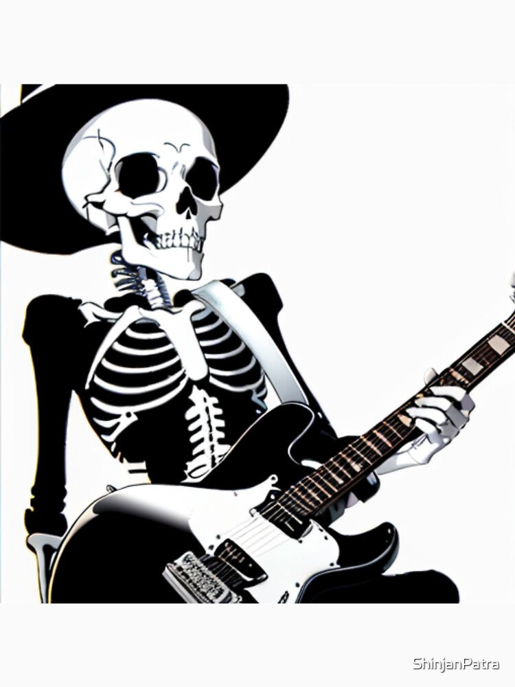 Skeleton playing guitar by ShinjanPatra