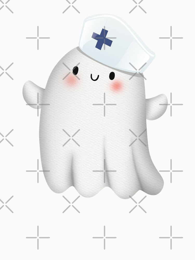 Funny Halloween Nurse Ghost, I Love Nursing by Oelaryf