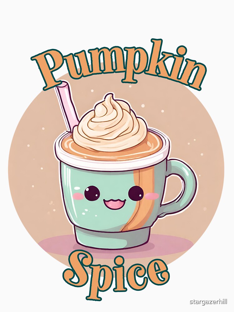 Cute Kawaii Pumpkin Spice Latte by stargazerhill