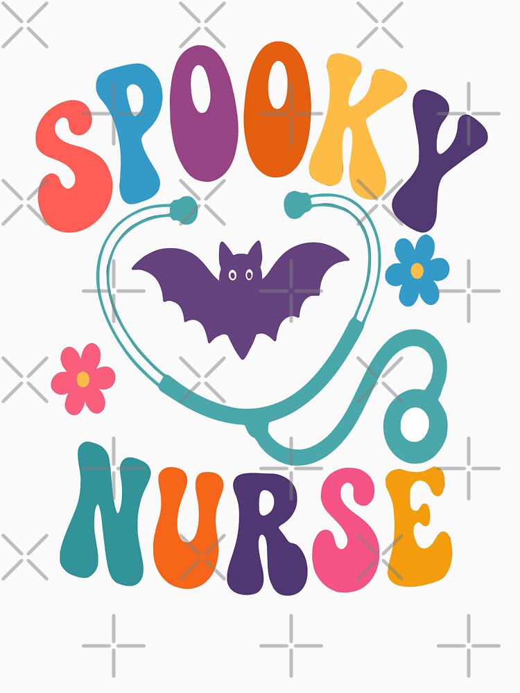 Spooky Nurse Retro Halloween Groovy Stethoscope Gift by Glotify