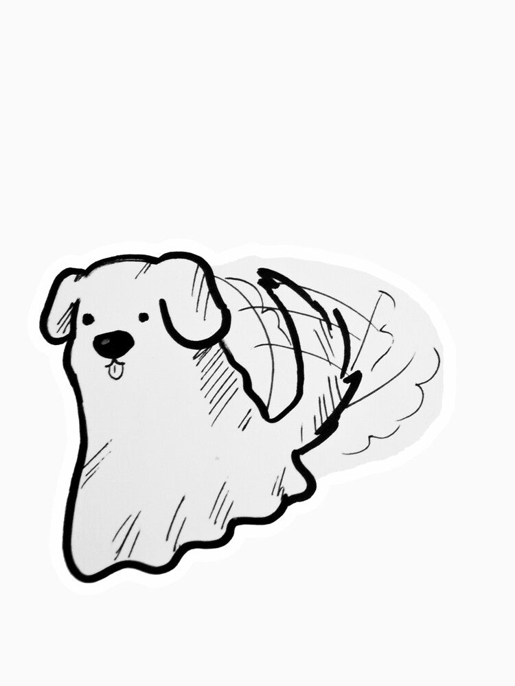 Friendly Ghost Puppy by corbcorbcorb