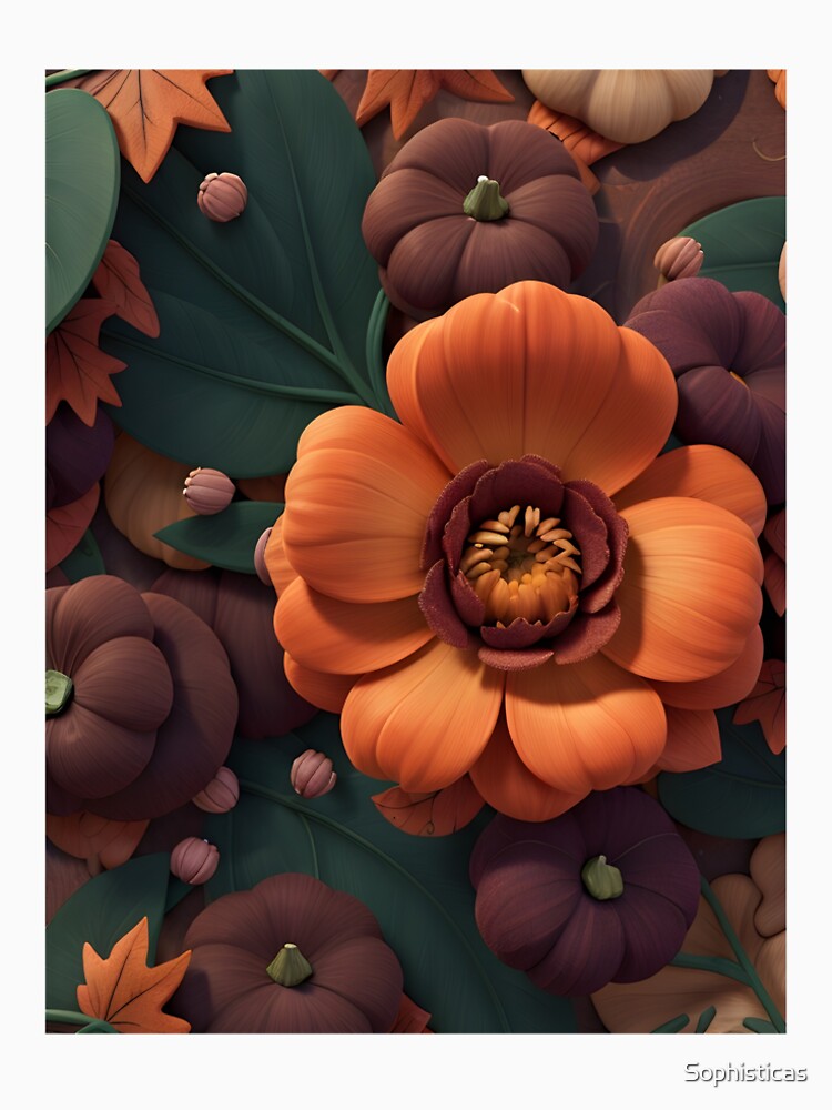 Fall Floral Pattern 02 by Sophisticas