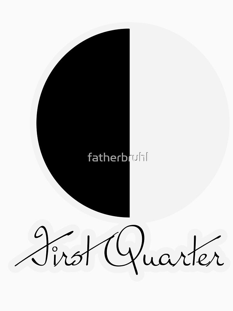 First Quarter Moon Minimalist Moonphases by fatherbruhl