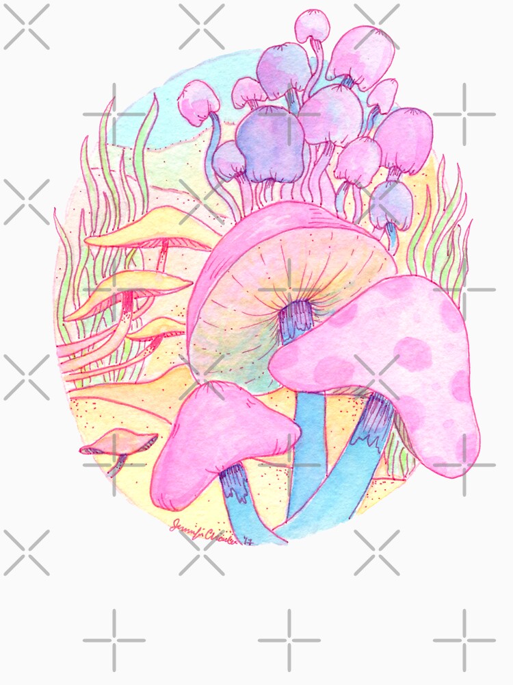 Very Bright Mushrooms by JenniferCharlee