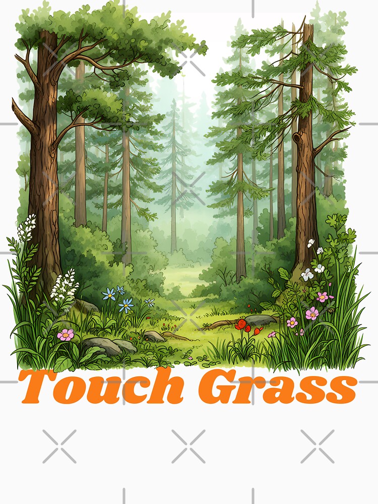 "Touch Grass" Forest Path Print by WrenAndWhimsy