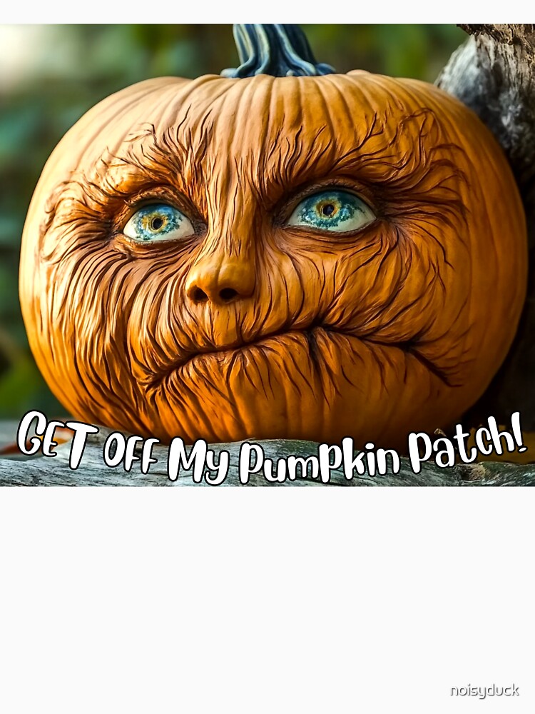 Grumpy Old Pumpkin Wants You OFF His Patch by noisyduck