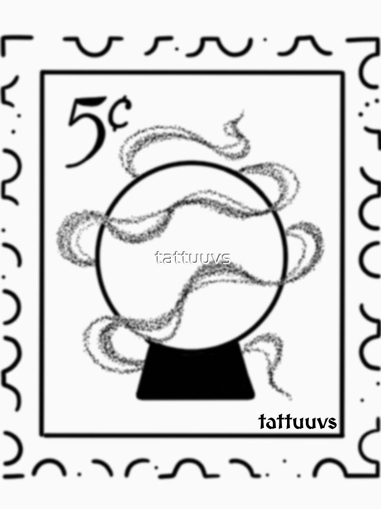 Crystal Ball Postage Stamp by tattuuvs