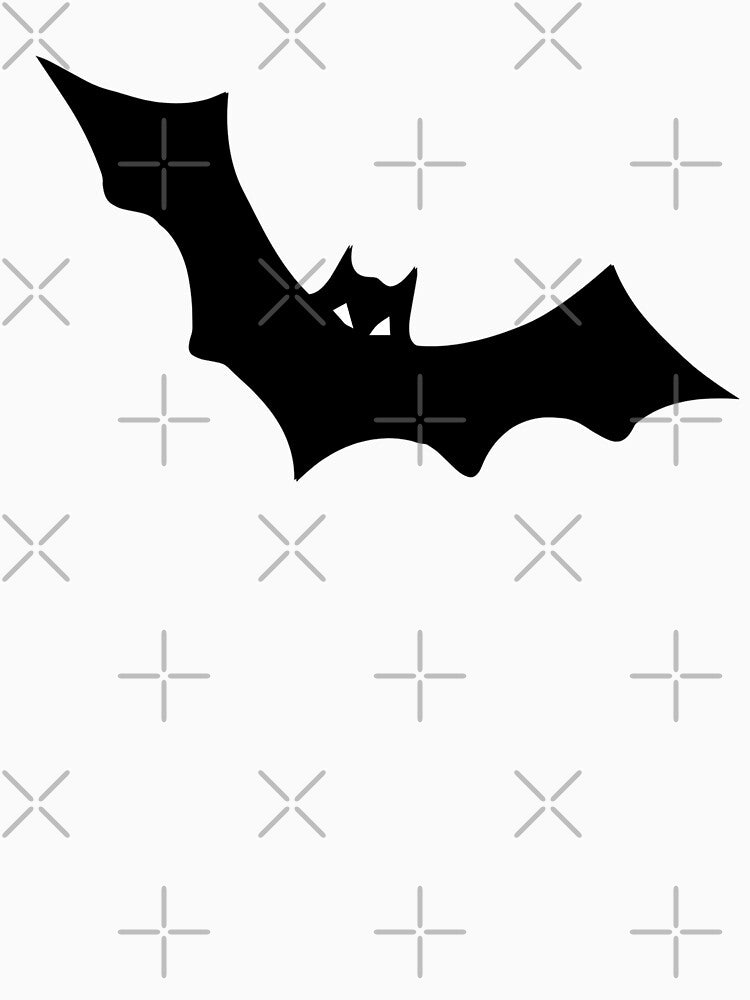 Black bat with an orange background by Francesca Sarno