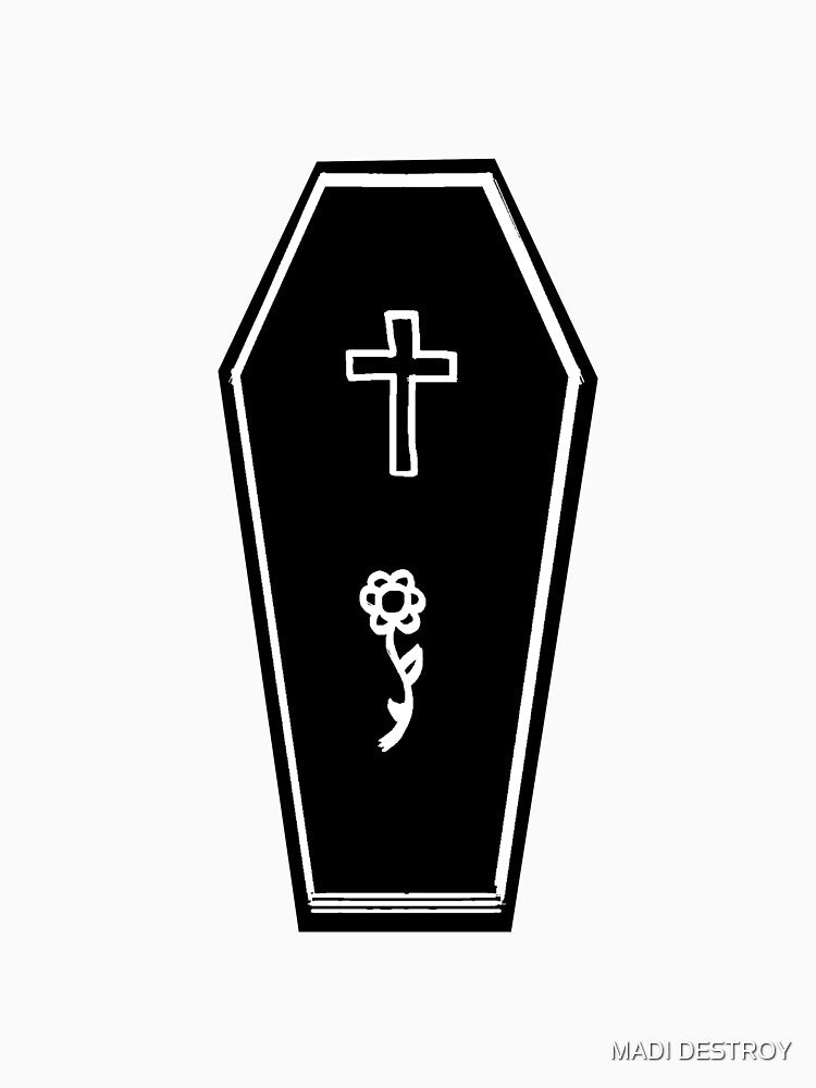 MADI DESTROY Logo Pastel Goth Casket Flower Design by MADI DESTROY
