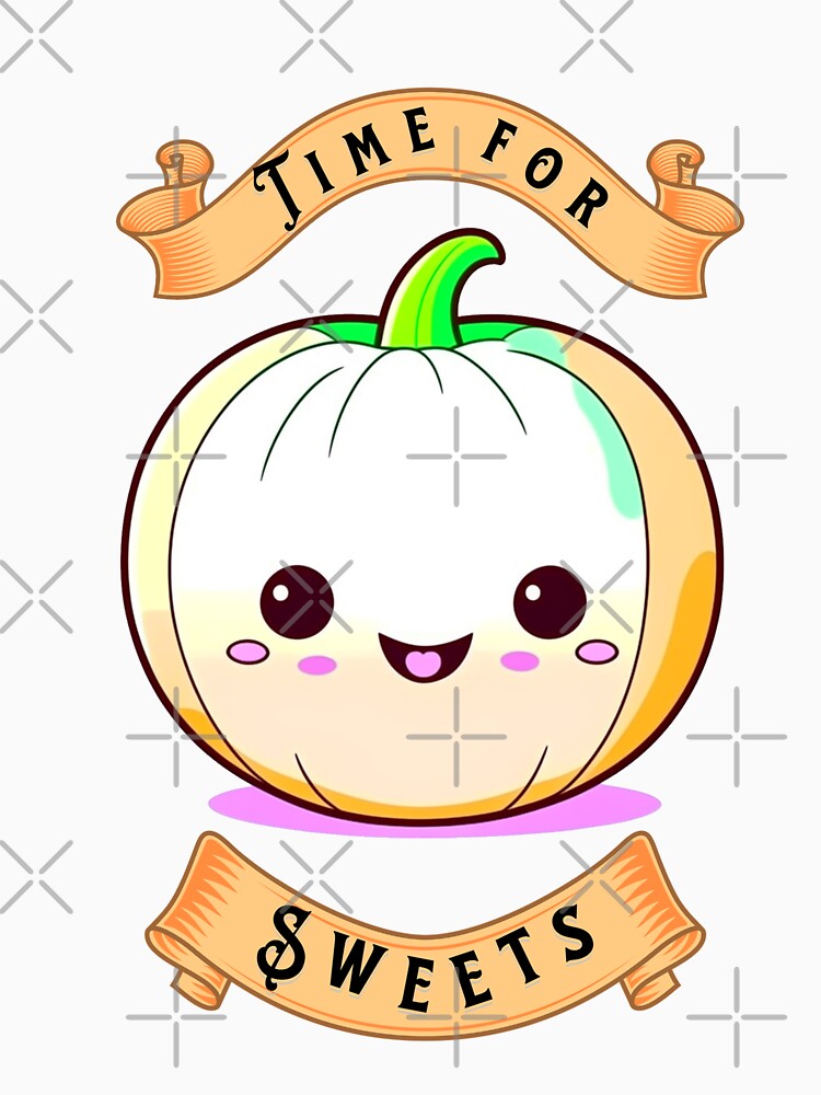 Time for Sweets Cute Smiling Pumpkin Jack O' Lantern Halloween by JimNEmDesigns