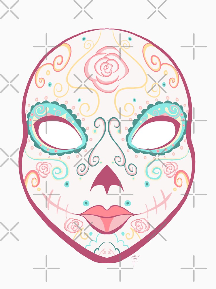 Dia de Muertos Rose Mask by AnazenArt