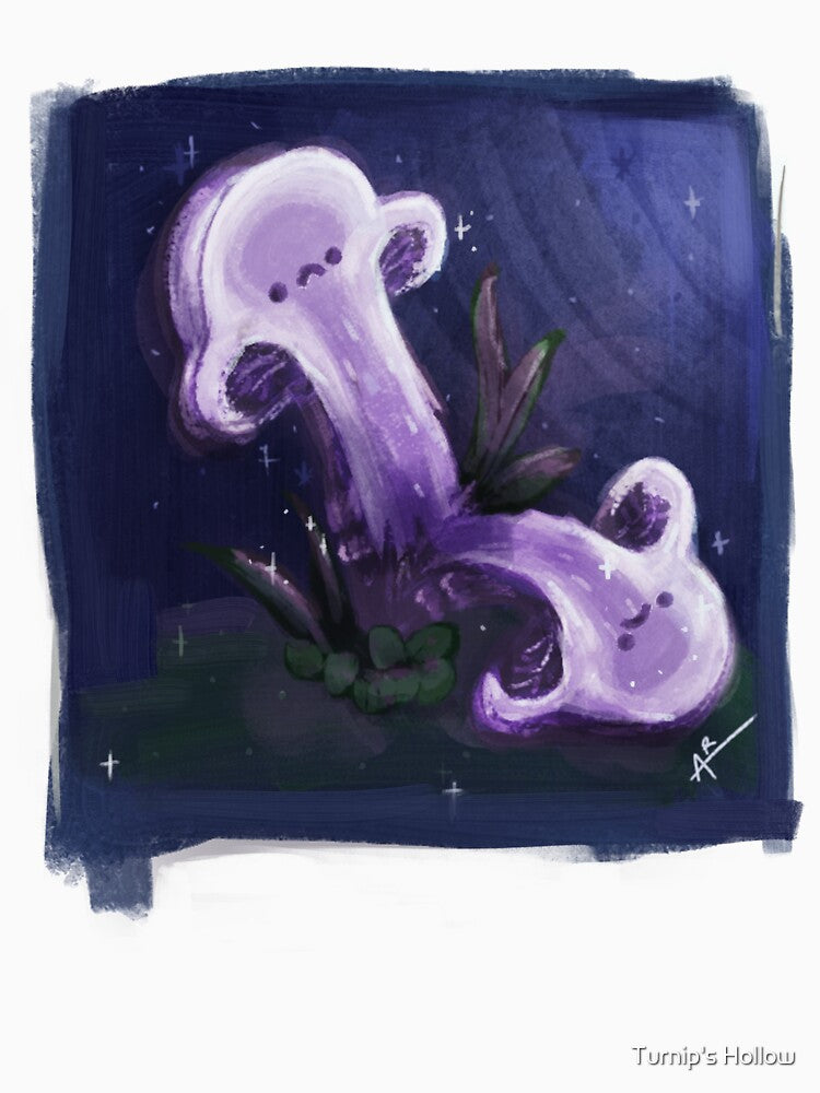 Whimsical Ghost Mushrooms by Turnip's Hollow