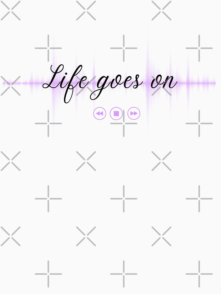 Life Goes On BTS Lyrics Minimalist Black Print by Winterlock