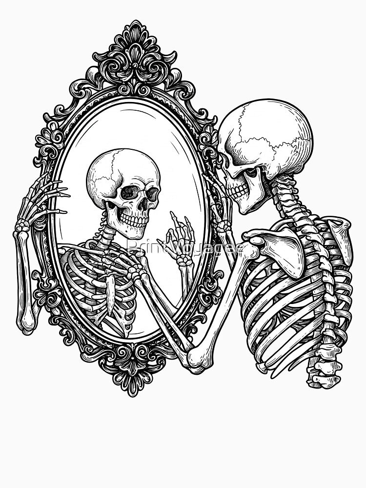 Skeleton in a mirror by PrintVoyagee