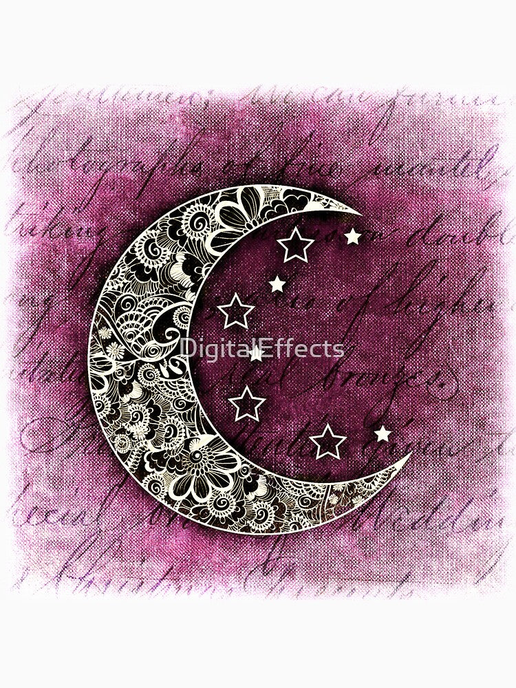 MOON & STARS CELESTIAL PRINT by DigitalEffects