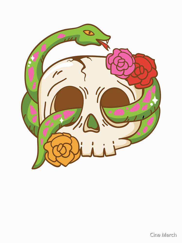 skull love flowers by Cine Merch